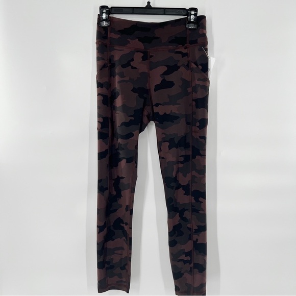 LULULEMON invigorate high rise tight camo brown size 6 - Picture 4 of 8
